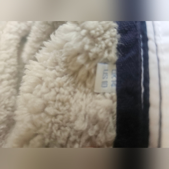 Boden- Women's SZ 10 Navy and White Polka Dot Hoodie - Picture 8 of 9